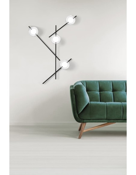 Miloox Mikado parete/soffitto 4 luce vetro cosmo dimensioni