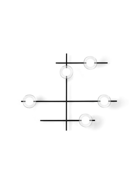 Miloox Mikado 5 luce vetro cosmo parete/soffitto