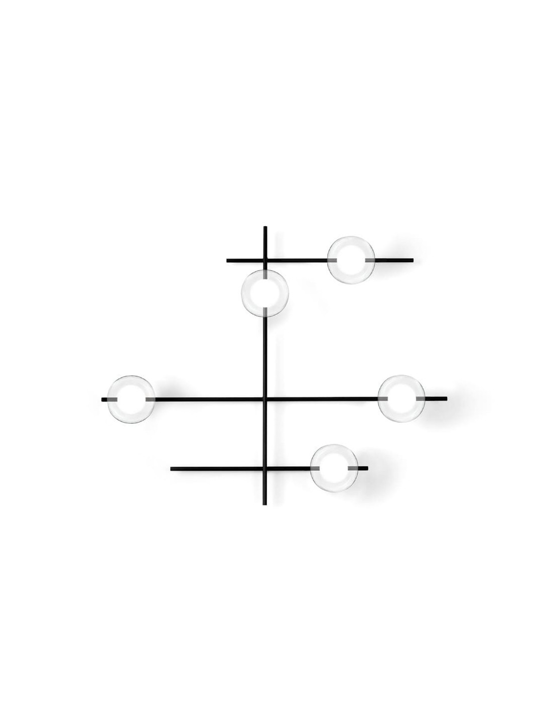 Miloox Mikado 5 luce vetro cosmo parete/soffitto