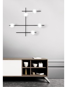 Miloox Mikado 5 luce vetro cosmo parete/soffitto dimensioni