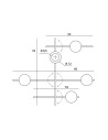 Miloox Mikado 5 luce vetro cosmo parete/soffitto