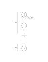 Miloox Dom parete 1 luce dimensioni