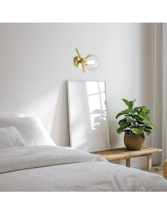 Miloox Camely parete/soffitto 1 luce oro spazzolato ambientata