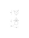 Miloox Camely parete/soffitto 1 luce oro spazzolato dimensioni
