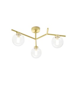 Miloox Camely soffitto 3 luci oro spazzolato