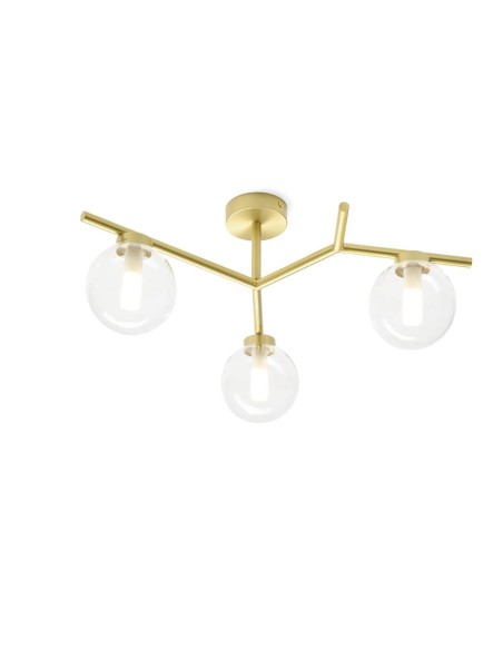 Miloox Camely soffitto 3 luci oro spazzolato