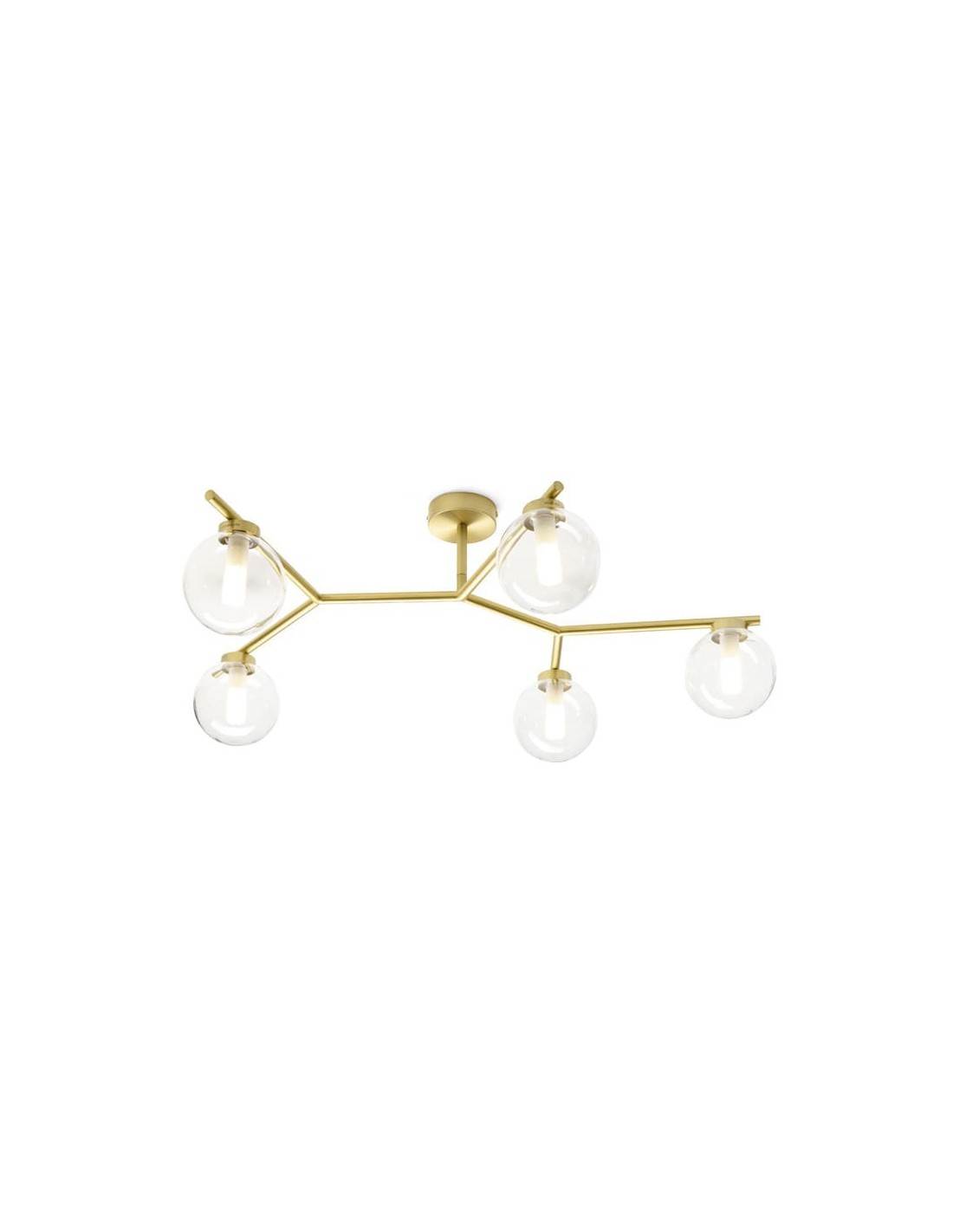 Miloox Camely soffitto 5 luci oro spazzolato