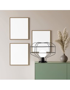 Miloox Wire tavolo gabbia nero lm ambientata