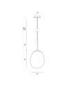 Miloox Drop sospensione oro lm dimensioni