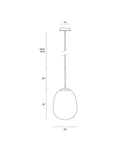 Miloox Drop sospensione black lm dimensioni
