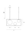 Miloox Buble sospensione tre sfere lm dimensioni