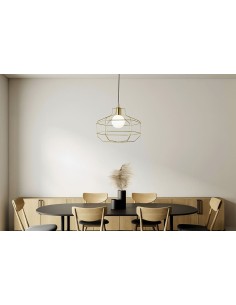 Miloox Wire sospensione gabbia oro lm ambientata