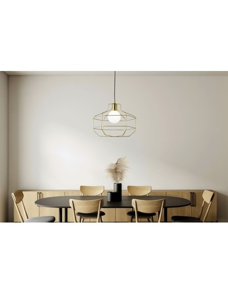 Miloox Wire sospensione gabbia oro lm ambientata