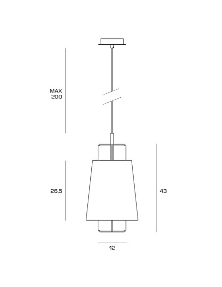 Miloox Pyra sospensione tessuto lm dimensioni