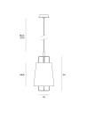 Miloox Pyra sospensione tessuto lm dimensioni