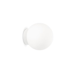 Ideal Lux Mapa Bianco AP1 D10 : applique murale moderne en verre soufflé blanc dépoli