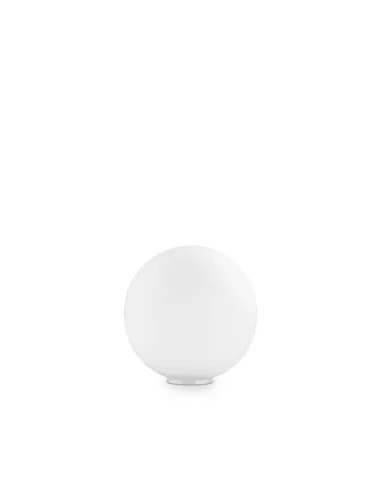 Ideal Lux Mapa Bianco TL1 D10 lampada per comodini in vetro bianco, Lampada da tavolo a sfera