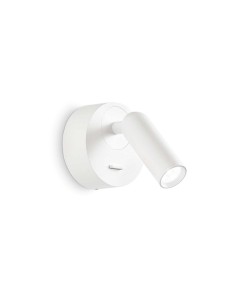 Ideal Lux Bean Ap Round Blanc, lampe de lecture de chevet
