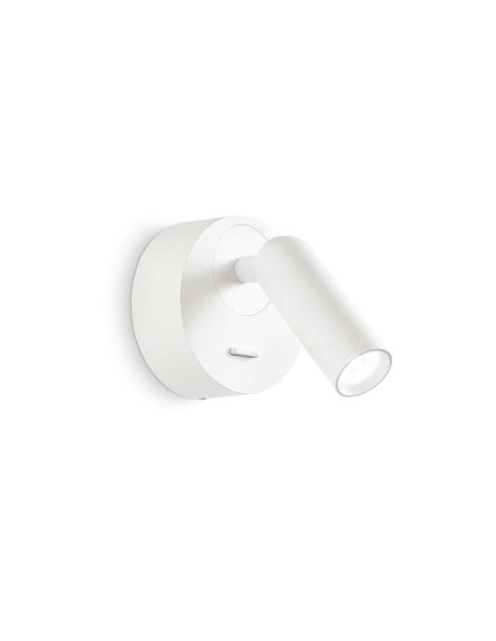 Ideal Lux Bean Ap Round Bianco lampada da lettura letto