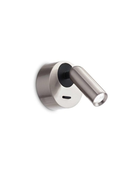 Ideal Lux Bean Ap Round Nickel luce lettura da letto