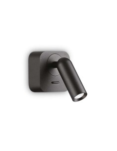 Ideal Lux Bean Ap Square Nero lampada lettura parete