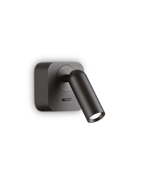 Ideal Lux Bean Ap Square Nero lampada lettura parete