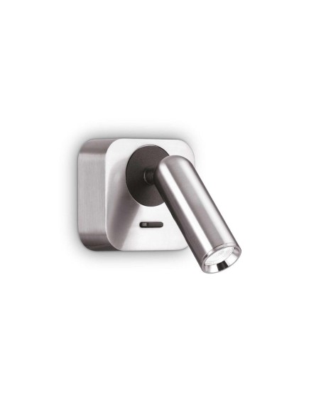 Ideal Lux Bean Ap Square Nickel, lampe de lecture de chevet