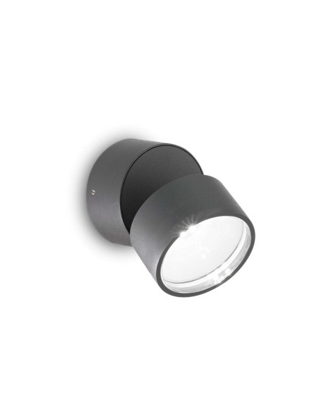 Ideal Lux Omega Ap Round Antracite 3000K lampada da esterno a parete