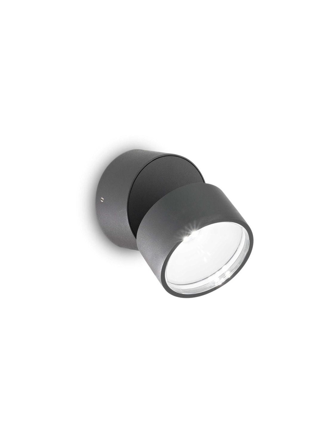 Ideal Lux Omega Ap Round Anthracite 3000K, applique d'extérieur