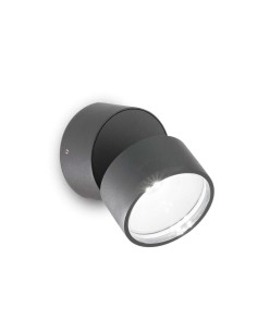Ideal Lux Omega Ap Round Anthracite 4000K, applique d'extérieur