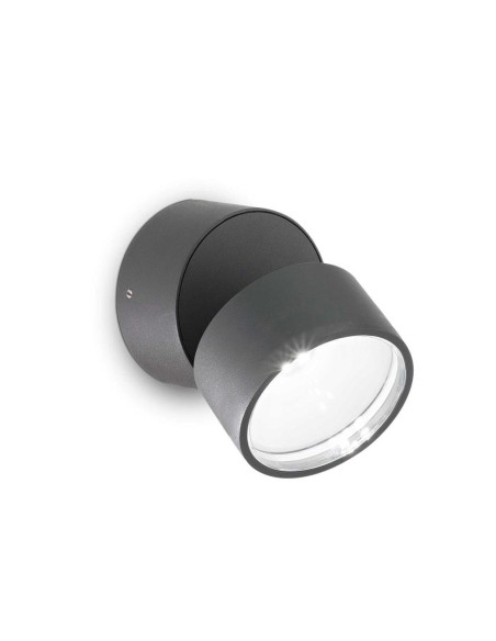 Ideal Lux Omega Ap Round Anthracite 4000K, applique d'extérieur