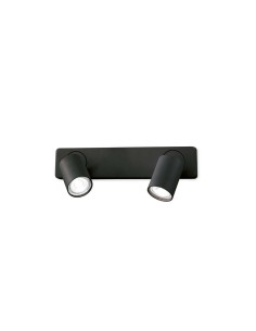 Ideal Lux Rudy Ap2 Round Nero lampada da parete