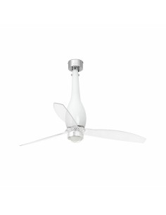 Faro Eterfan m led ventilatore bianco brillante/trasparente dc con luce colore bianco lucido