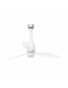 Faro Eterfan m led ventilatore bianco brillante/trasparente dc con luce colore bianco lucido