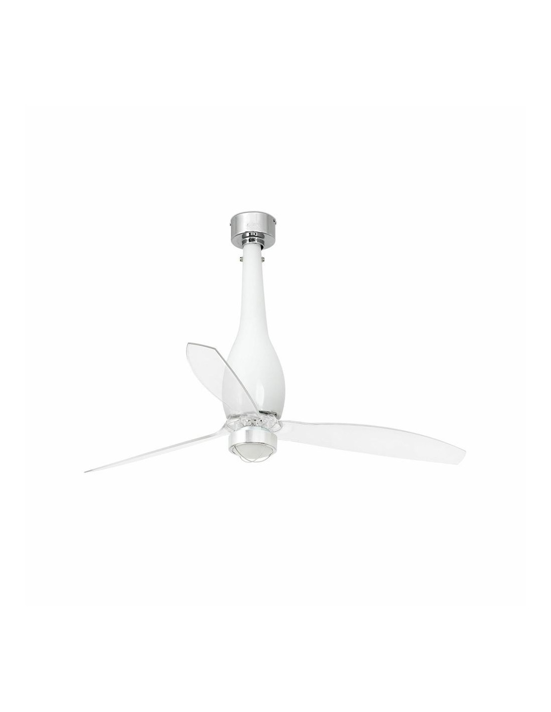 Faro Eterfan m ventilatore bianco brillante/trasparente dc smart senza luce colore bianco lucido
