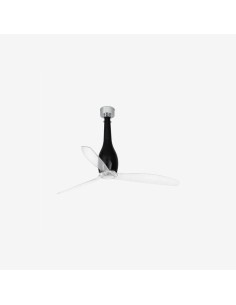 Faro Eterfan m ventilatore nero brillante/trasparente dc senza luce colore nero lucido