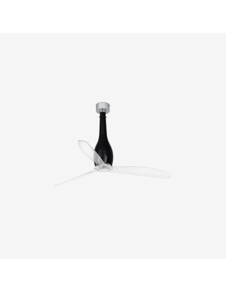 Faro Eterfan m ventilatore nero brillante/trasparente dc senza luce colore nero lucido