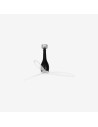 Faro Eterfan m ventilatore nero brillante/trasparente dc senza luce colore nero lucido