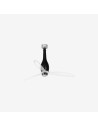 Faro Eterfan m led ventilatore nero brillante/trasparente dc con luce colore nero lucido
