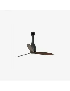 Faro Eterfan m ventilatore nero opaco/legno dc senza luce colore nero opaco