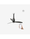 Faro Eterfan m led ventilatore nero opaco dc smart con luce colore nero opaco