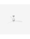 Faro Mini eterfan m led ventilatore bianco brillante/trasparente dc con luce colore bianco lucido