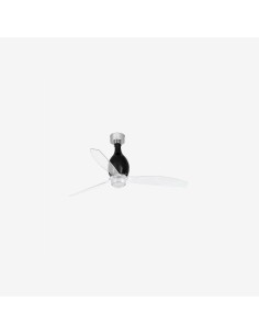 Faro Mini eterfan m led ventilatore nero opaco/transparente dc con luce colore nero opaco