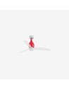 Faro Mini eterfan m led ventilatore rosso brillante/trasparente dc con luce colore rosso lucido