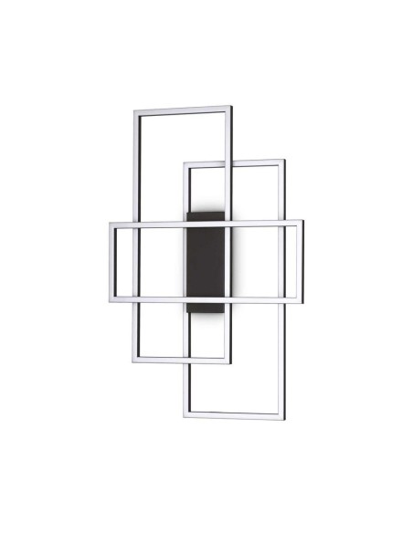 Ideal Lux Frame Pl Rectangle Noir, plafonnier LED