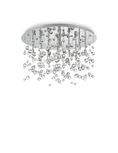 Ideal Lux Neve Pl8 Chrome : plafonnier moderne