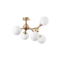 Ideal Lux Nodi Pl5 Ottone plafoniera moderna