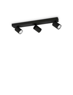 Ideal Lux Rudy Pl3 Round Nero plafoniera moderna
