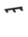 Ideal Lux Rudy Pl3 Round Nero plafoniera moderna