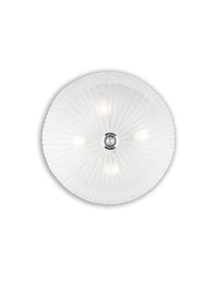 Ideal Lux Shell Pl4 Transparent : plafonnier moderne